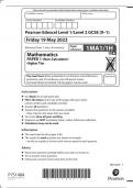 GCSE EDEXCEL May 2023 Higher Mathematics Paper 1 Non-Calculator