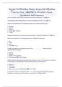 Argus Certification Exam, Argus Certification Practice Test, ARGUS Certification Exam Questions And Answers
