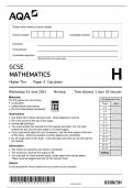 GCSE AQA June 2023 Higher Mathematics Paper 3 Calculator