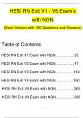 2024 NGN HESI RN Exit Exam V1,V2,V3,V4,V5,V6,  Each Exam with 160 latest Questions and Answers Updated (Verified Revised Full Exam)