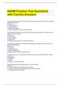 NASM Practice Test Questions with Correct Answers 