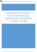 Solutions For Today's Health Information Management 3rd Edition by Dana C. McWay.docx