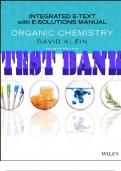 TEST BANK for Organic Chemistry: 4th Edition by David R Klein. INTEGRATED WITH SOLUTIONS MANUAL. (All Chapters 1-27 Q&A)