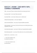 ECN 211 - EXAM 1  2024 WITH 100% CORRECT ANSWERS
