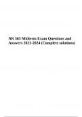 NR 503 Midterm Exam Questions With Correct Answers Latest Updated 2024 (GRADED)