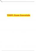 TOEFL Exam Essentials 