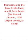 Test Bank For MicroEconomics 14th Edition By Roger Arnold, Daniel Arnold, David Arnold (All Chapters, 100% Original Verified, A+ Grade)