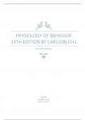 FOUNDATIONS OF BEHAVIORAL NEUROSCIENCE 10TH EDITION BY CARLSON TEST BANK