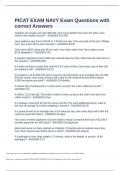 PICAT EXAM NAVY Exam Questions with correct Answers.