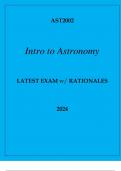 AST2002 INTRO TO ASTRONOMY LATEST EXAM WITH RATIONALES 2024