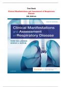 Clinical Manifestations and Assessment of Respiratory Disease  8th Edition Test Bank By Terry Des Jardins, George G. Burton | Chapter 1 – 45, Latest - 2024|