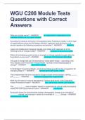 WGU C208 Module Tests Questions with Correct Answers