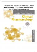 Test Bank for Roach’s Introductory Clinical Pharmacology 12th Edition (Susan M Ford, 2021) | All Chapters Covered