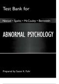 TEST BANK Abnormal Psychology By Nietzel, Speltz, McCauley and Bernstein (Prepared By Susan K. Fuhr) 