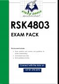 RSK4803 EXAM PACK 2024