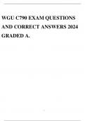 WGU C790 EXAM QUESTIONS AND CORRECT ANSWERS 2024 GRADED A.