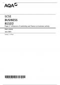 GCSE AQA 2023 Business Paper 1   Paper 2 Mark Schemes
