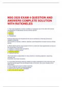 NSG 2525 EXAM 4 QUESTION AND ANSWERS COMPLETE SOLUTION WITH RATIONELES 