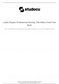 Leddy & Pepper's Professional Nursing 10th Edition Lucy J. Hood Test Bank | All Chapters Explored