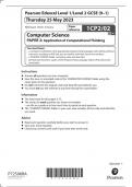 GCSE EDEXCEL May 2023 Computer Science Paper 1 + Paper 2 Including Both Mark Schemes