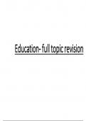 Education full topic revision