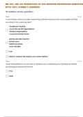 NR-103: | NR 103 TRANSITION TO THE NURSING PROFESSION TEST 5 (career readiness act) WITH 100% CORRECT ANSWERS