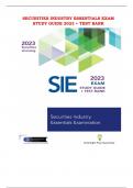 SECURITIES INDUSTRY ESSENTIALS EXAM STUDY GUIDE 2024 + TEST BANK |All Chapters,  Latest-2024|
