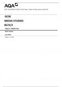 AQA GCSE MEDIA STUDIES 8572/2 Paper 2 Media Two Mark scheme JUNE 2023