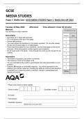  GCSE MEDIA STUDIES Paper 1 Media One QP 2023