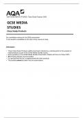 AQA GCSE MEDIA STUDIES Close Study Products 2023