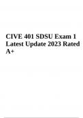 CIVE 401 SDSU Exam Questions and Answers Latest Update 2024 (GRADED)