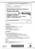 Pearson Edexcel Level 1/Level 2 GCSE (9–1) Religious Studies  Qp and Ms 2023 Complete Set