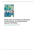 Primary Care: Art and Science of Advanced Practice Nursing 5th Edition Dunphy Test Bank Complete