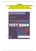 Test bank for varcarolis essentials of psychiatric mental health nursing 5th edition fosbre Latest update 2023-2024