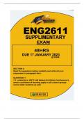 ENG2611SUPP EXAM DUE 17 JANUARY 2024 ALL SECTIONS ANSWERED