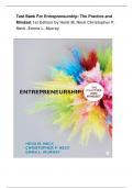 Test Bank For Entrepreneurship The Practice and Mindset 1st Edition by Heidi M. Neck Christopher P. Neck ,Emma L. Murray