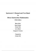 Instructor Manual With Test Bank For Direct Instruction Mathematics 5th Edition By Marcy Stein, Diane Kinder, Jerry Silbert, Douglas Carnine, Kristen Rolf (All Chapters, 100% Original Verified, A+ Grade)