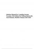 Solution Manual for Canadian Income Taxation 25th Edition By William Buckwold, Joan Kitunen, Matthew Roman Complete 2024