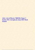 AQA A-level Physics 7408/3BA Paper 3BA June 2023 Mark Scheme