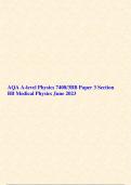 AQA A-level Physics 7408/3BB Paper 3BB June 2023