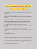 Laws Rules and Regulation 2024 - TN - Funeral Directing Exam