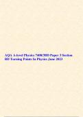 AQA A-level Physics 7408/3BD Paper 3BD June 2023