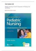  Test Bank Pediatric Nursing: Critical Components of Nursing Care 3rd Edition Chapters 1-22 Plus the Next Generation NCLEX Q&A (by Diane Rudd, Kathryn ; Kocisko)latest edition 2024
