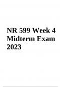NR 599 Midterm Exam Questions With Answers Latest Updated 2024 (GRADED)
