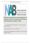 NAB Exam Questions- Everything that is needed to know/ Containing 710 Terms with Definitive Solutions 2024. Terms like: A line authority position is characterized by - Answer: Decision making vested in the supervisor