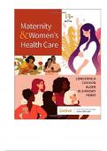 Test Bank for Maternity & Women’s Health Care, 13th Edition, Lowdermilk    ..........@Recommended                        