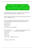 NERC RC EXAM 2024-2025 WITH 150  QUESTIONS AND CORRECT ANSWERS/  NERC RC REAL EXAM QUESTIONS AND  ANSWERS GRADED A+ (BRAND NEW!!)