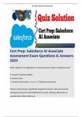 Cert Prep: Salesforce AI Associate Assessment Exam Questions & Answers 2024.