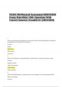 NURS 190 Physical Assessment MIDTERM Exam Questions With Correct Answers Latest 2024 (Graded A+)