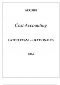 ACG3481 COST ACCOUNTING LATEST EXAM WITH RATIONALES 2024